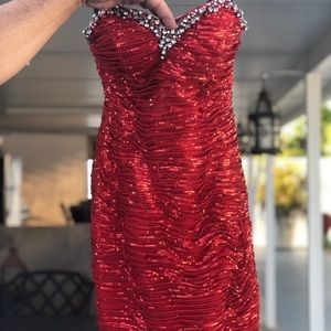 La Femme sequined dress with gems